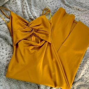 Mustard Yellow Halter Dress